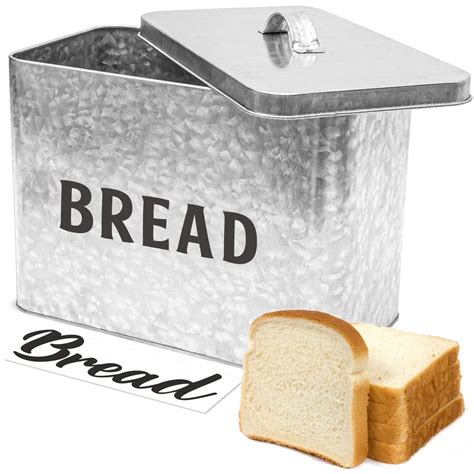 galvanized metal bread box|metal farmhouse bread box.